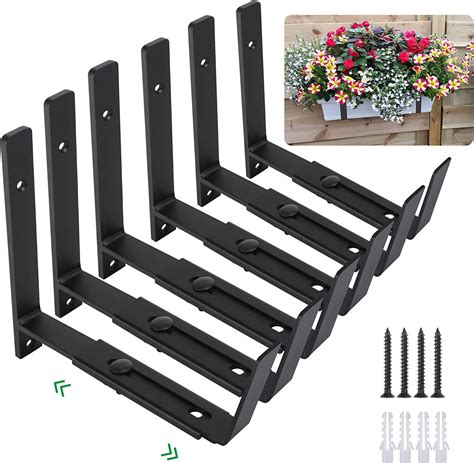 metal flower box brackets|wall mount window box brackets.